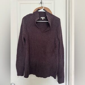 Maurices Deep Purple Cowl Neck Sweater
